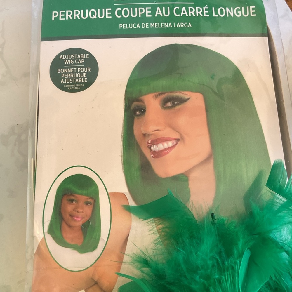 Fun Colorful Green Tutu  Feather Boa and Bracelet Set St. Patricks Day costume - Picture 3 of 5